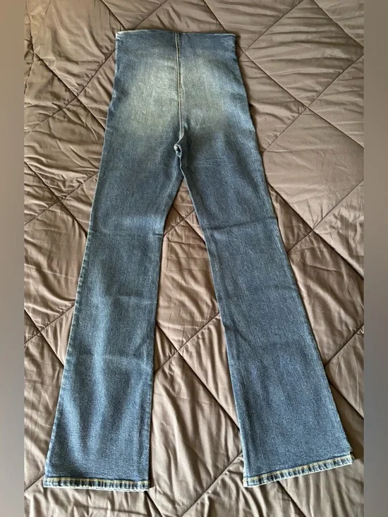 EB Denim Split Boot-Cut Denim Leggings NWT Size L - Picture 7 of 13